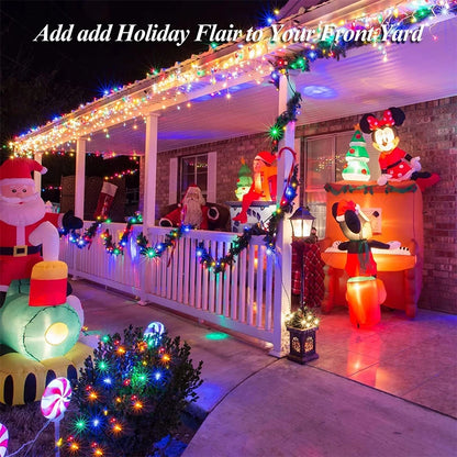 F2 LED Solar Lamp Outdoor Lights Christmas 8 Modes Solar String Lights Waterproof Solar Fairy Light Christmas Decor Decoration