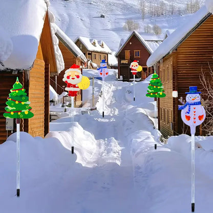 6PCS Solar Christmas Pathway Lights – Bright LED Waterproof Garden & Walkway Décor 870