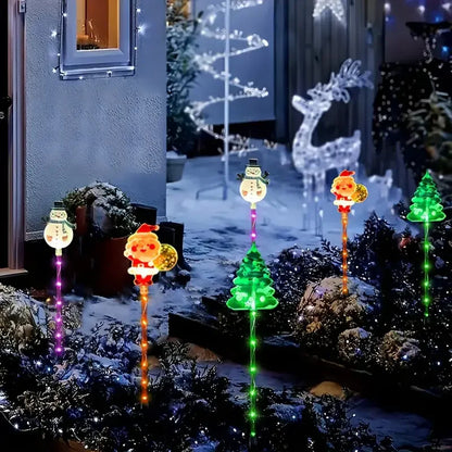 6PCS Solar Christmas Pathway Lights – Bright LED Waterproof Garden & Walkway Décor 870