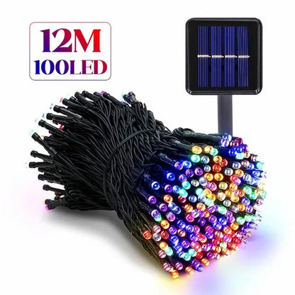 F2 LED Solar Lamp Outdoor Lights Christmas 8 Modes Solar String Lights Waterproof Solar Fairy Light Christmas Decor Decoration